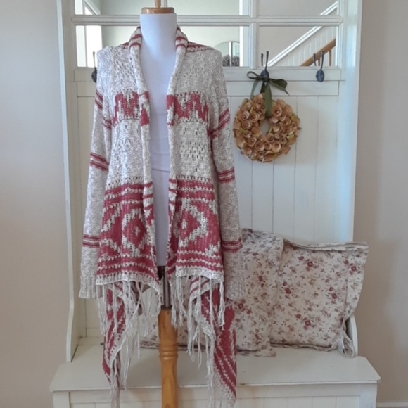 Torrid Sweaters - Torrid Boho Fringed Sweater Cardigan Wrap Large